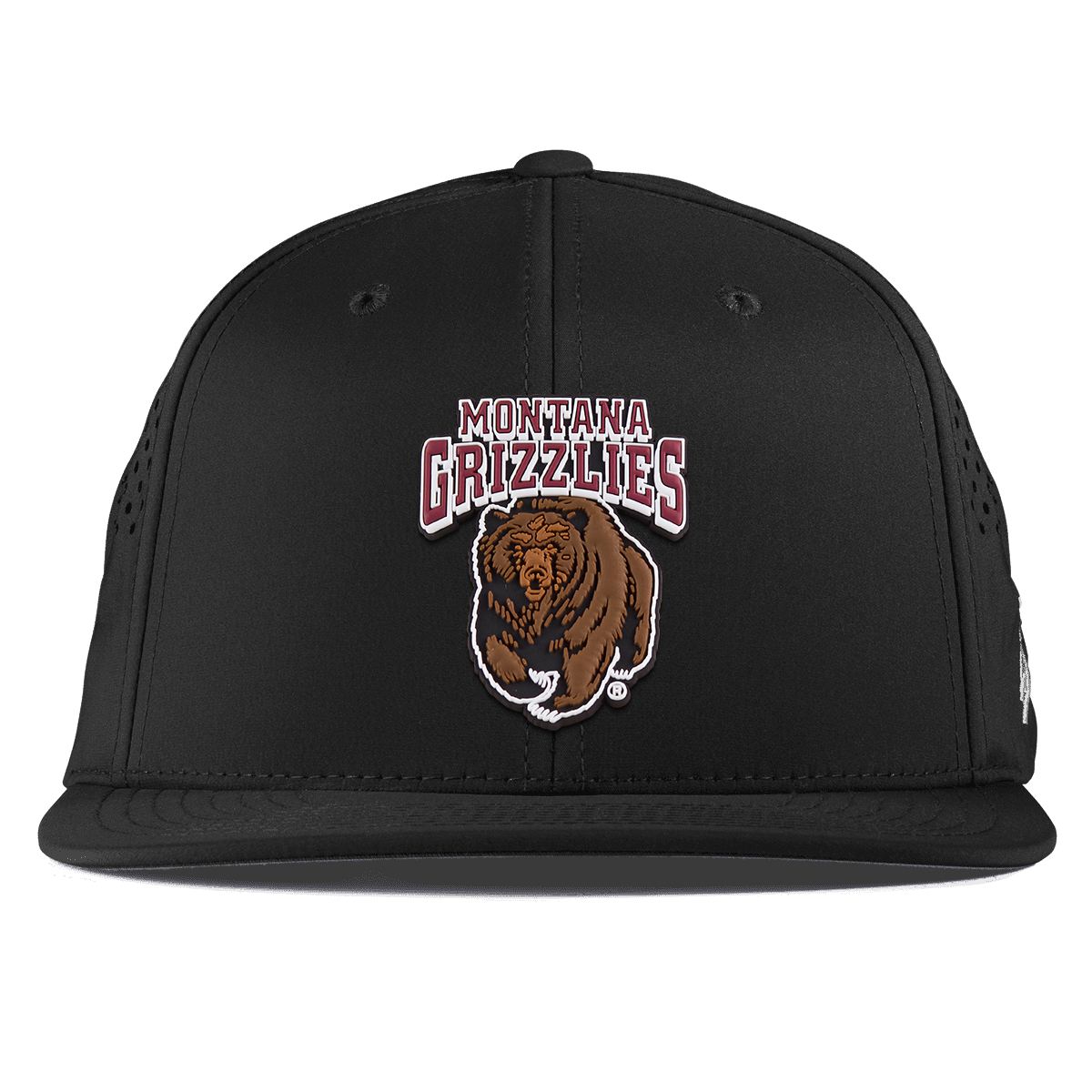 University of Montana "Montana Grizzlies Team Logo" Flat Performance Black