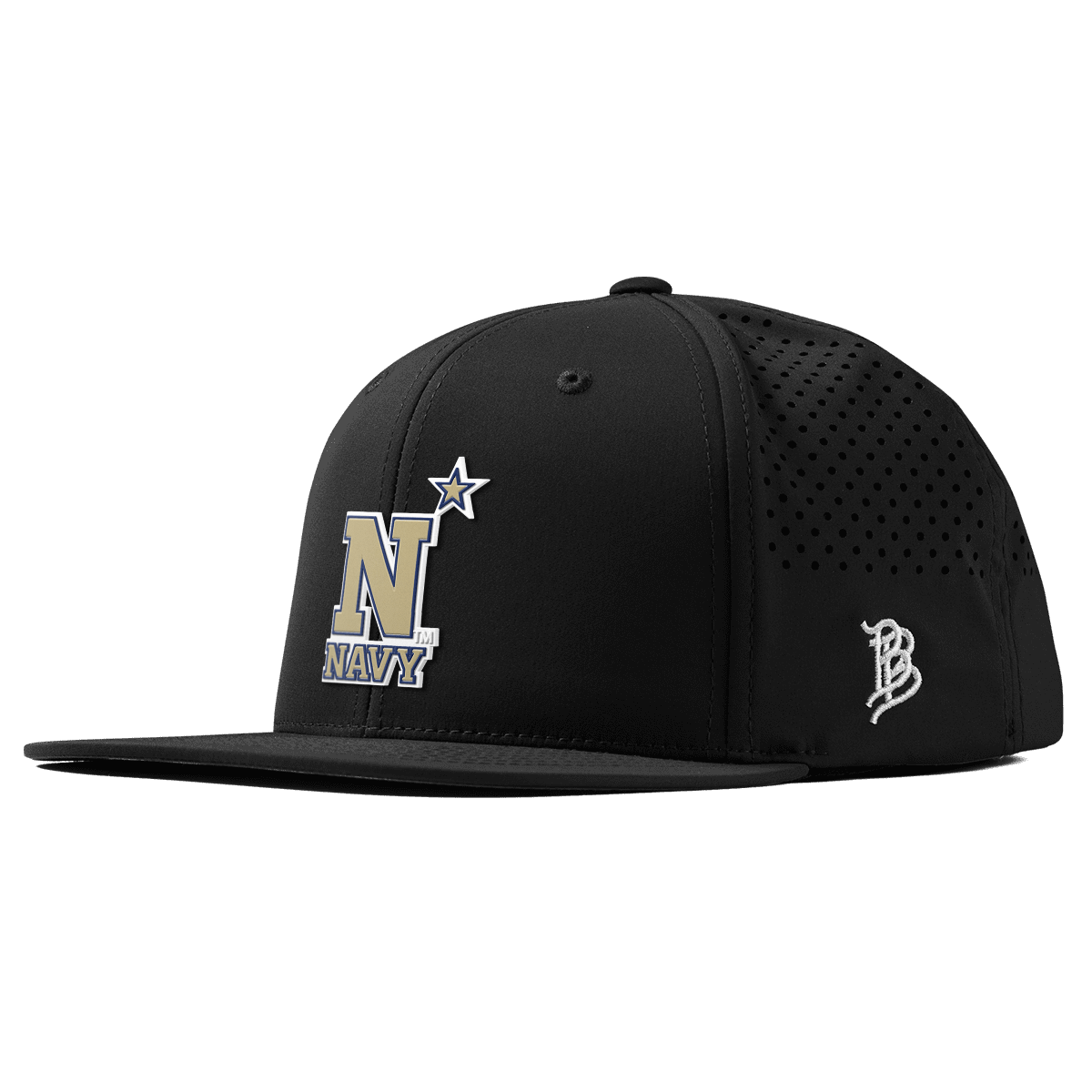 United States Naval Academy "Naval Academy Team Logo Gold" Flat Performance Black