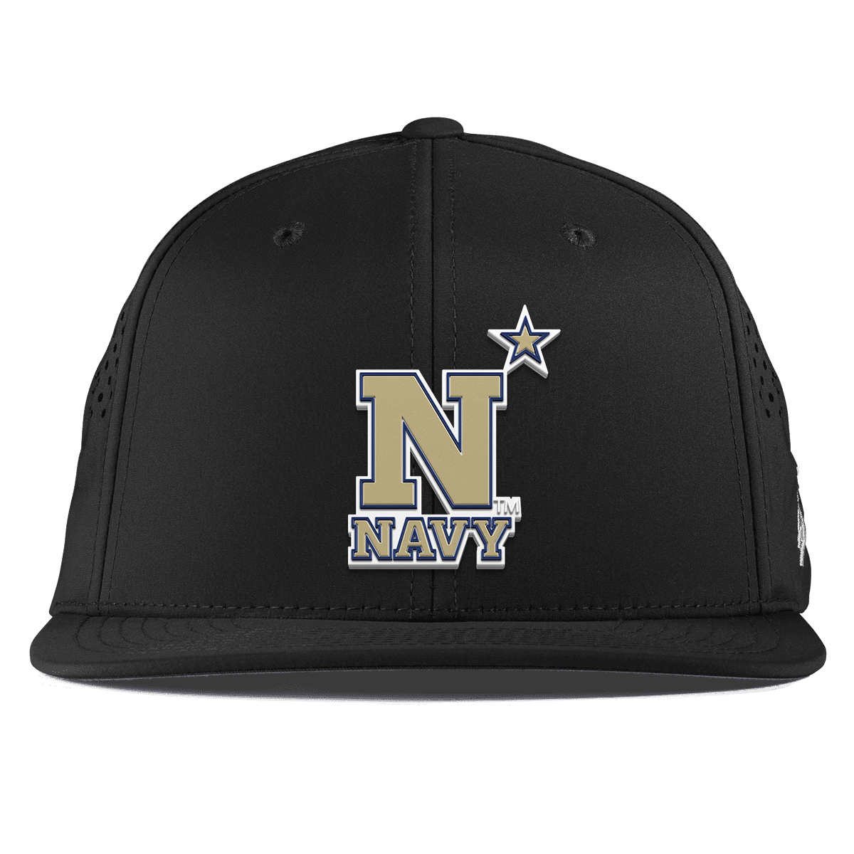 United States Naval Academy "Naval Academy Team Logo Gold" Flat Performance Black