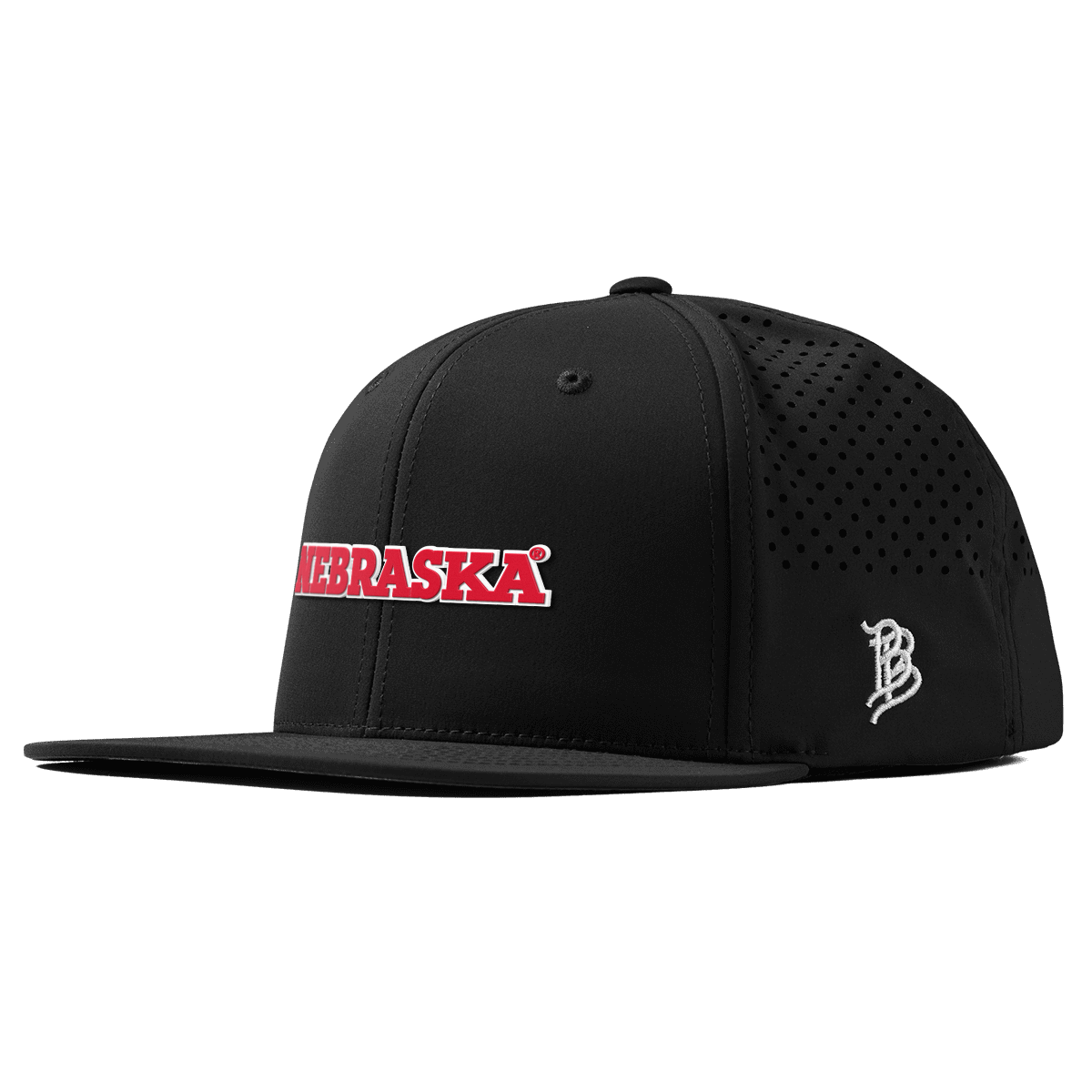 University of Nebraska "Nebraska Block" Flat Performance Black