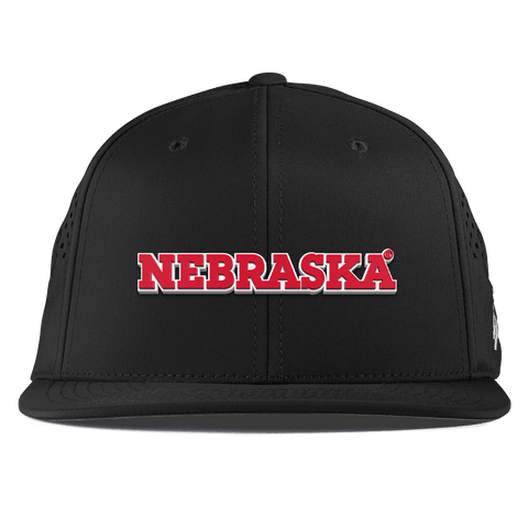 University of Nebraska "Nebraska Block" Flat Performance Black