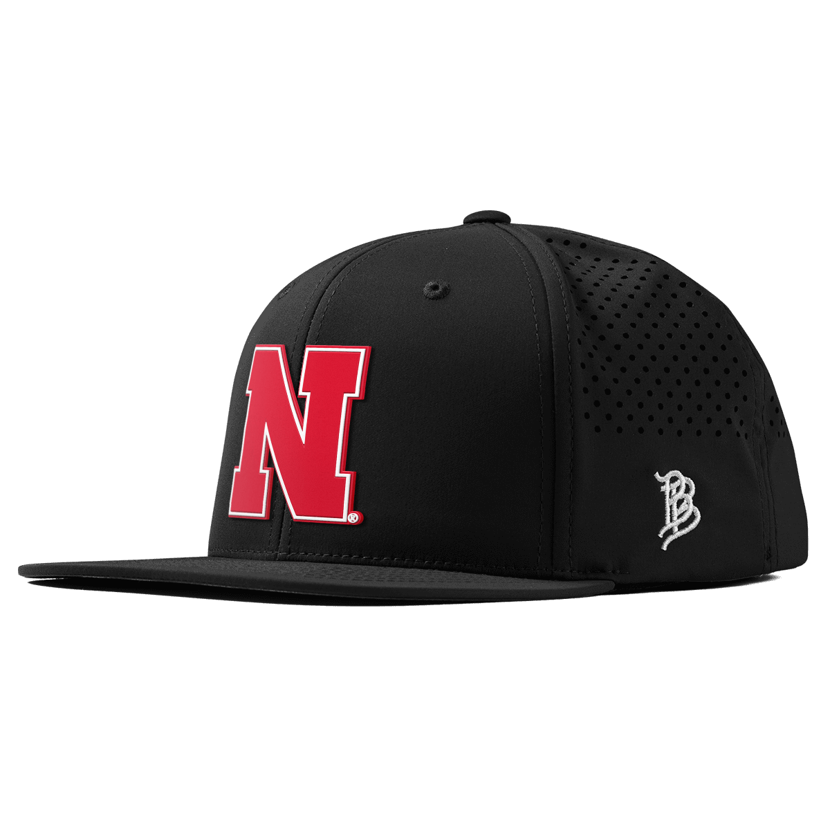 University of Nebraska "Nebraska Team Logo" Flat Performance Black 