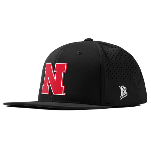 University of Nebraska "Nebraska Team Logo" Flat Performance Black 