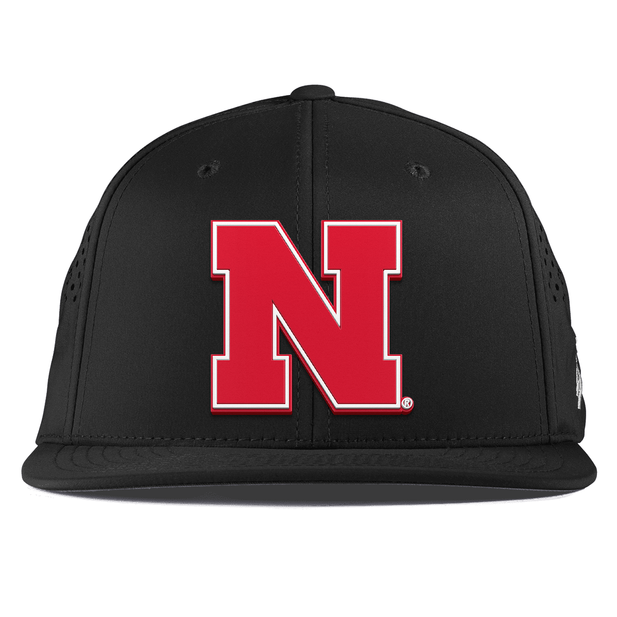 University of Nebraska "Nebraska Team Logo" Flat Performance Black 