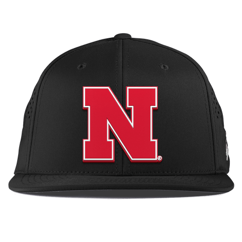 University of Nebraska "Nebraska Team Logo" Flat Performance Black 