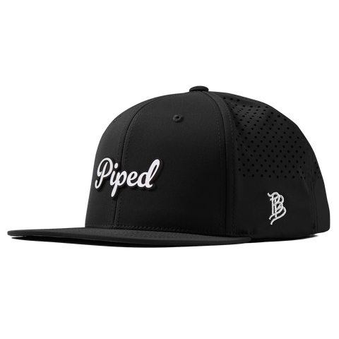 Piped Script Flat Performance Black