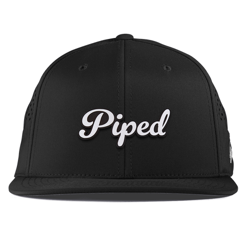 Piped Script Flat Performance Black