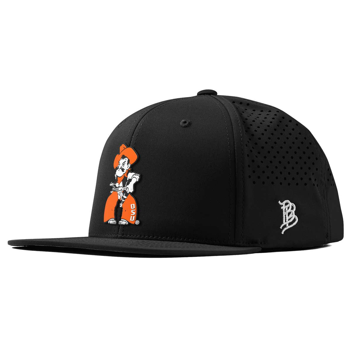 Oklahoma State University "Pistol Pete Quickdraw" Flat Performance Black