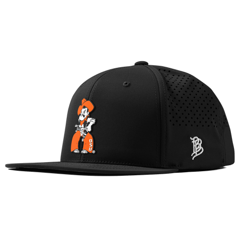 Oklahoma State University "Pistol Pete Quickdraw" Flat Performance Black