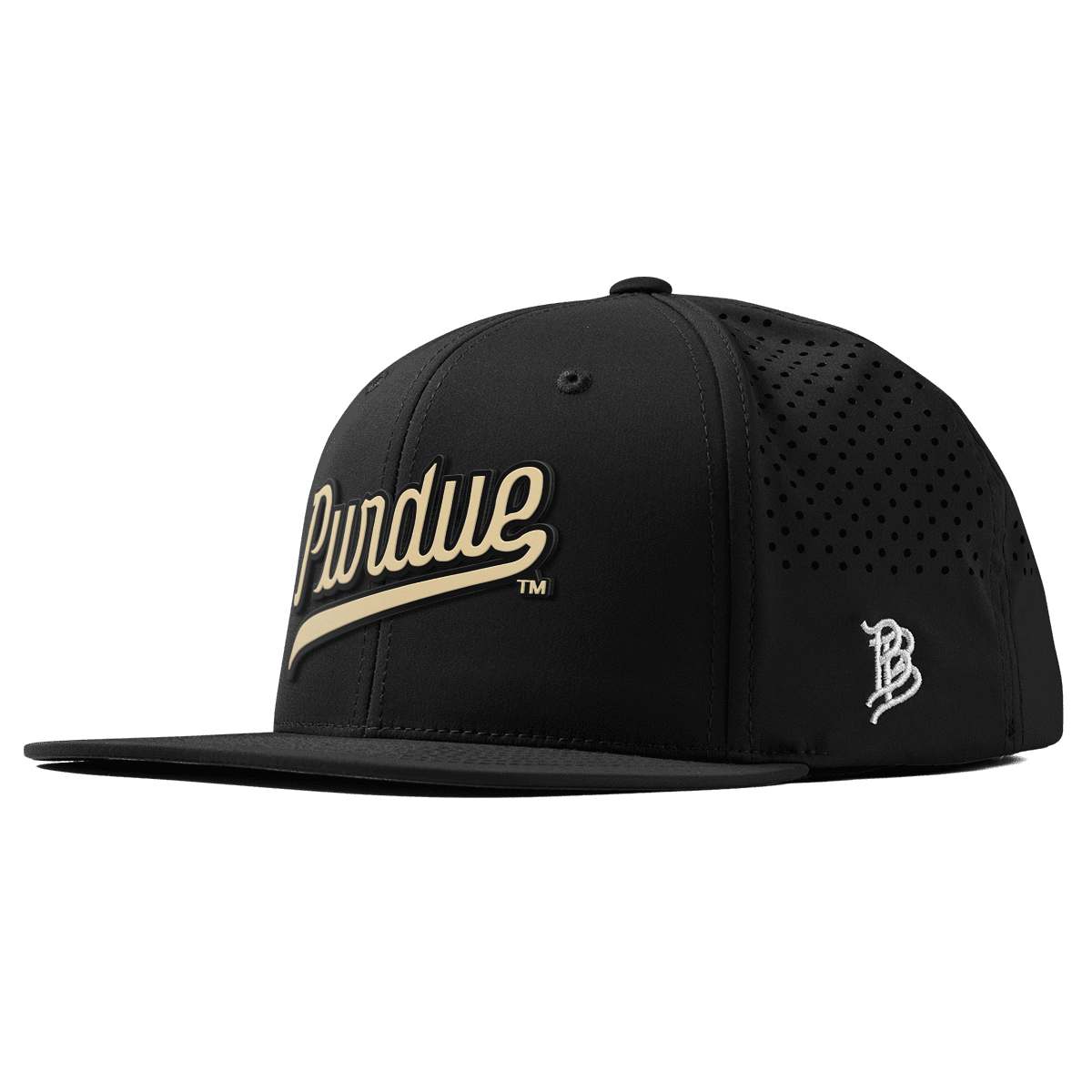 Purdue University "Purdue Script Gold" Flat Performance Black