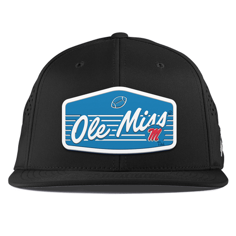 University of Mississippi "Rebel Football" Flat Performance Black