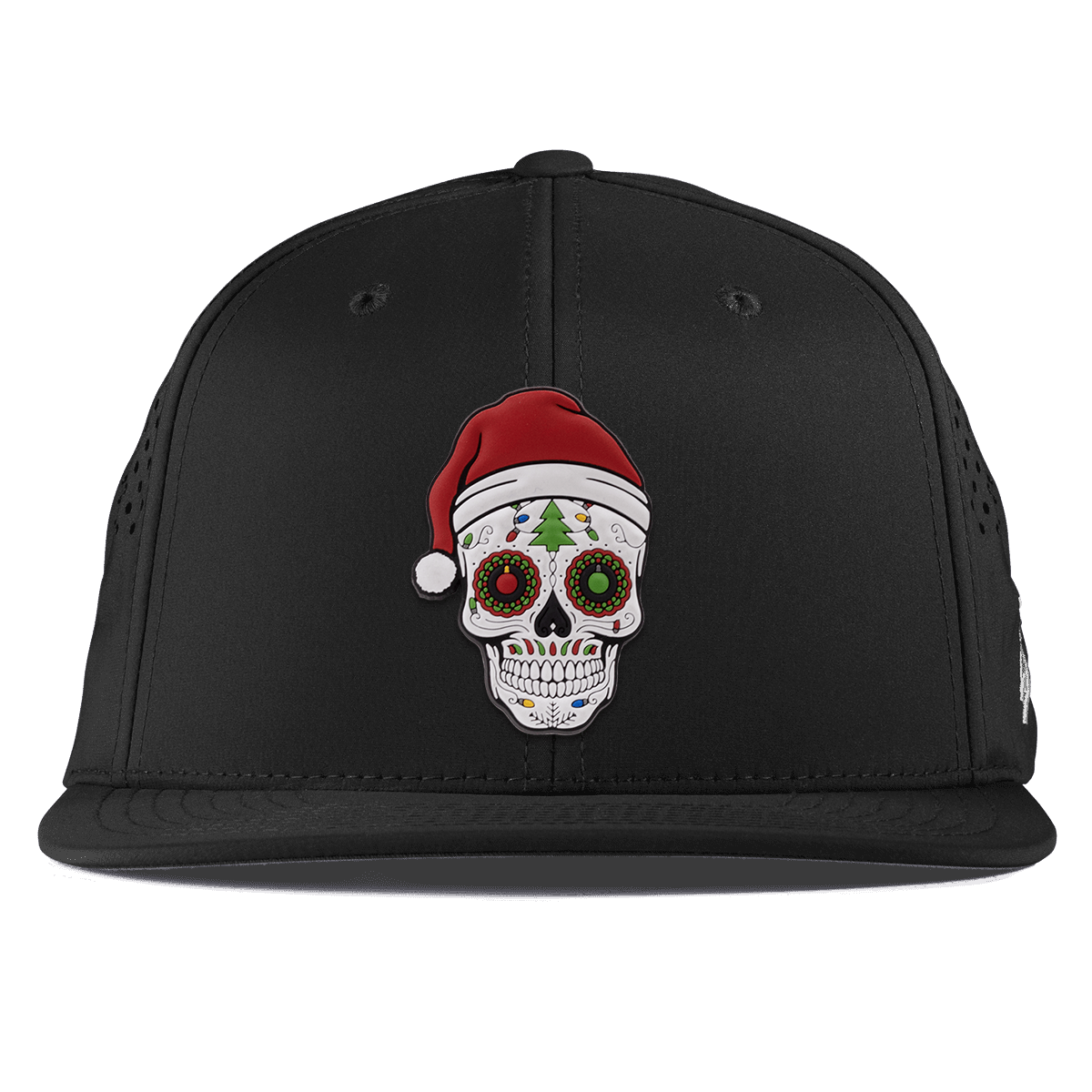 Santa Skull PVC Flat Performance Black