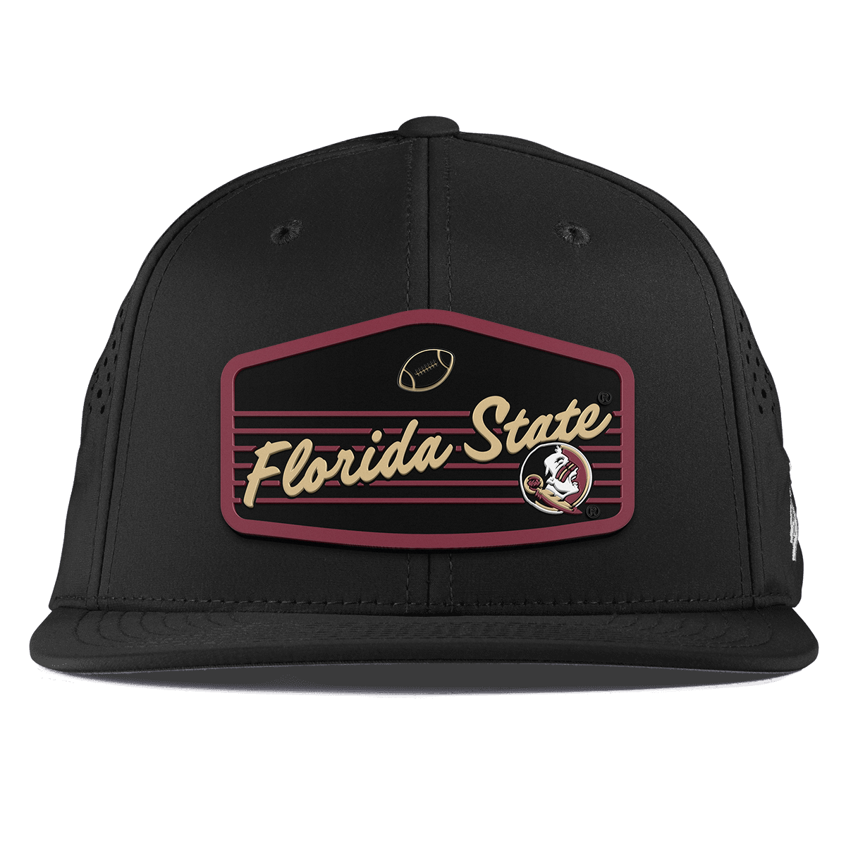 Florida State University "Seminole Football" Flat Performance Black