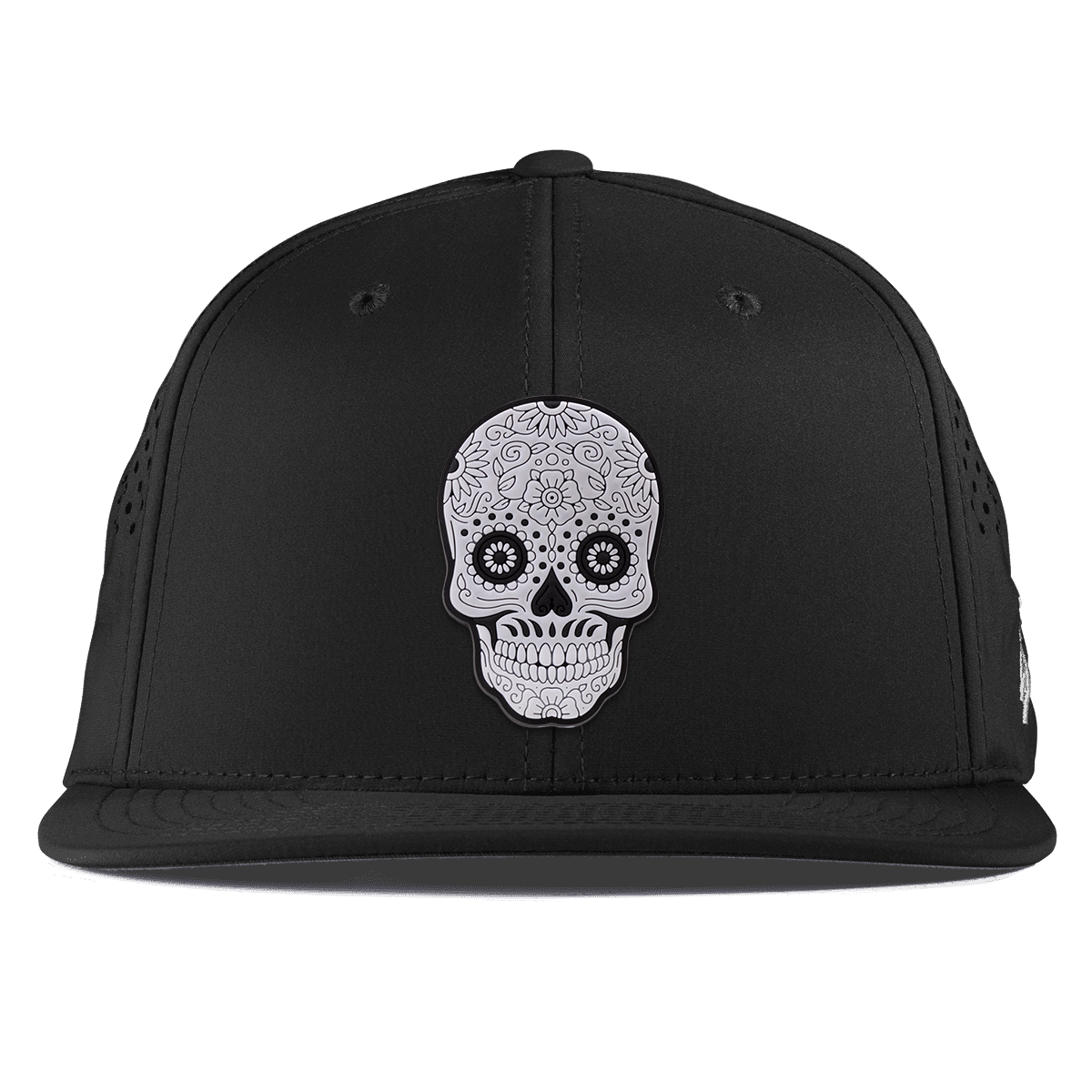 Sugar Skull PVC Flat Performance Black