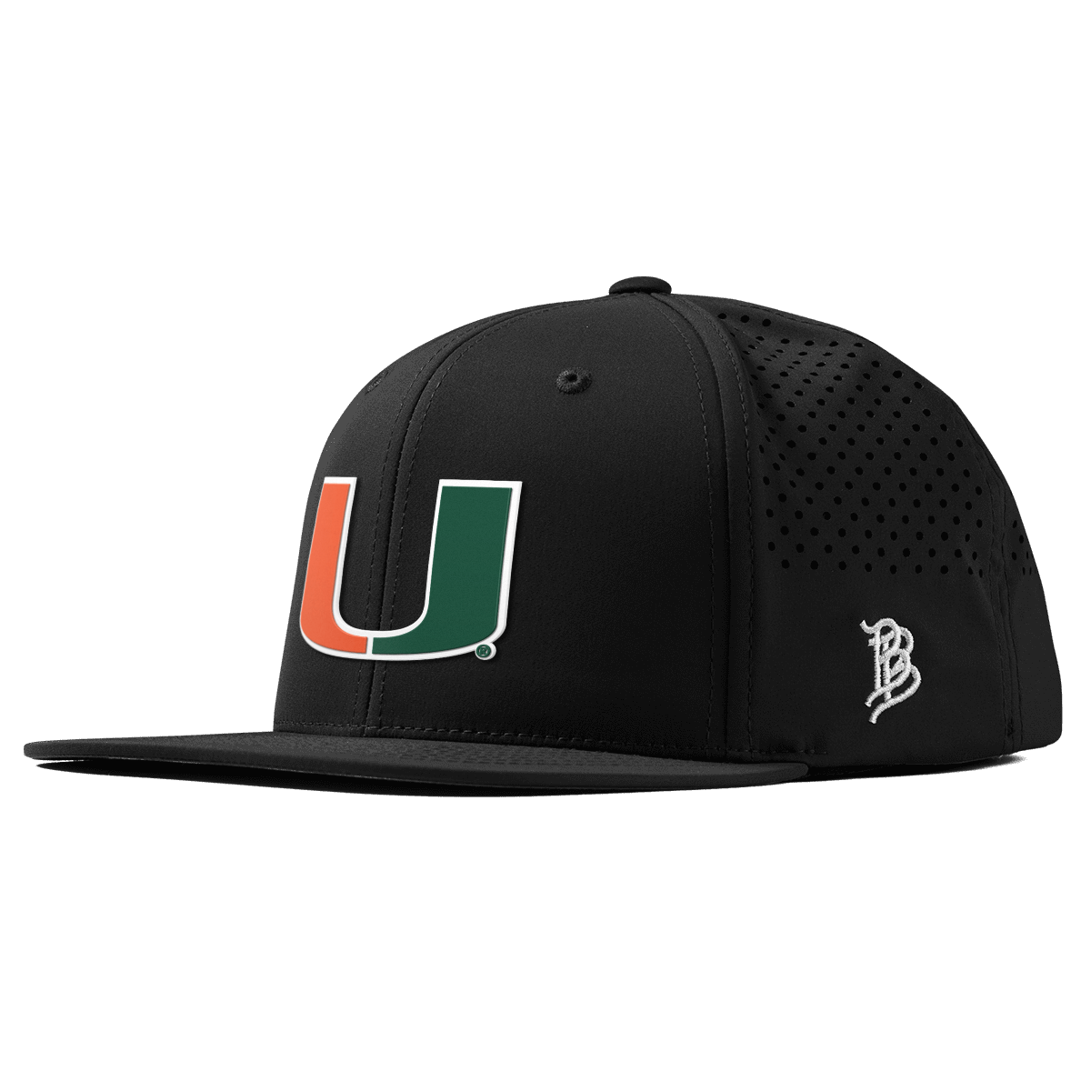 University of Miami "Miami Team Logo" Flat Performance Black
