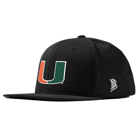 University of Miami "Miami Team Logo" Flat Performance Black