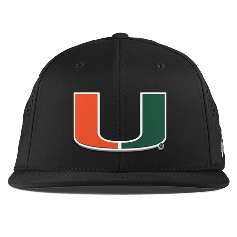 University of Miami "Miami Team Logo" Flat Performance Black