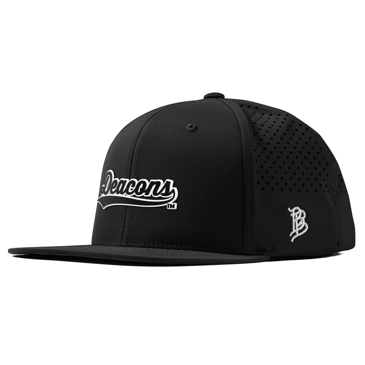 Wake Forest University "Vintage Deacons Script" Flat Performance Black