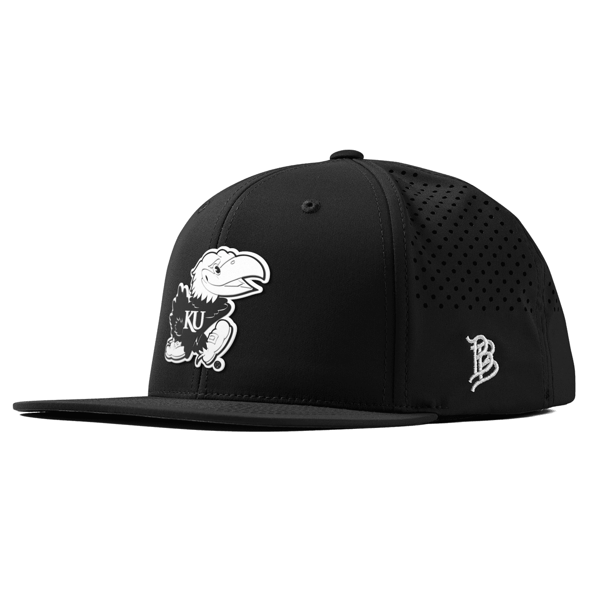 University of Kansas "Vintage Jayhawk" Flat Performance Black