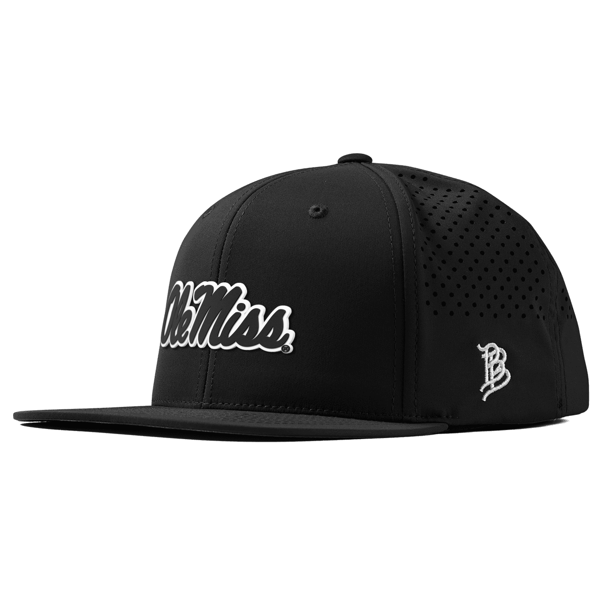 University of Mississippi "Vintage Ole Miss Team Logo" Flat Performance Black