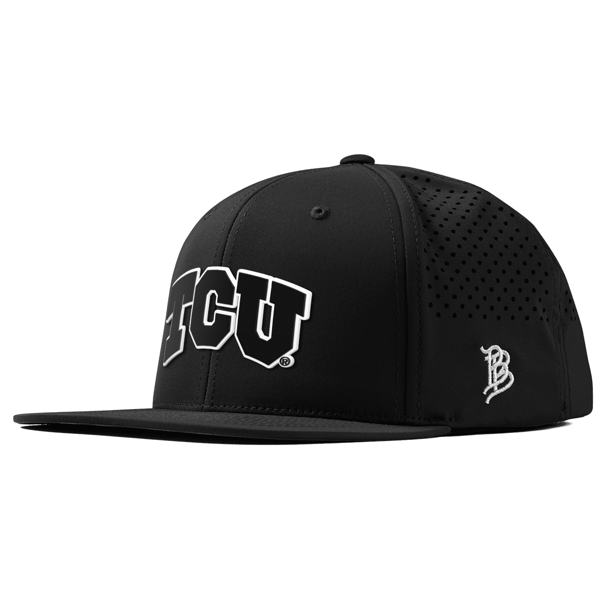 Texas Christian University "Vintage TCU Block" Flat Performance Black