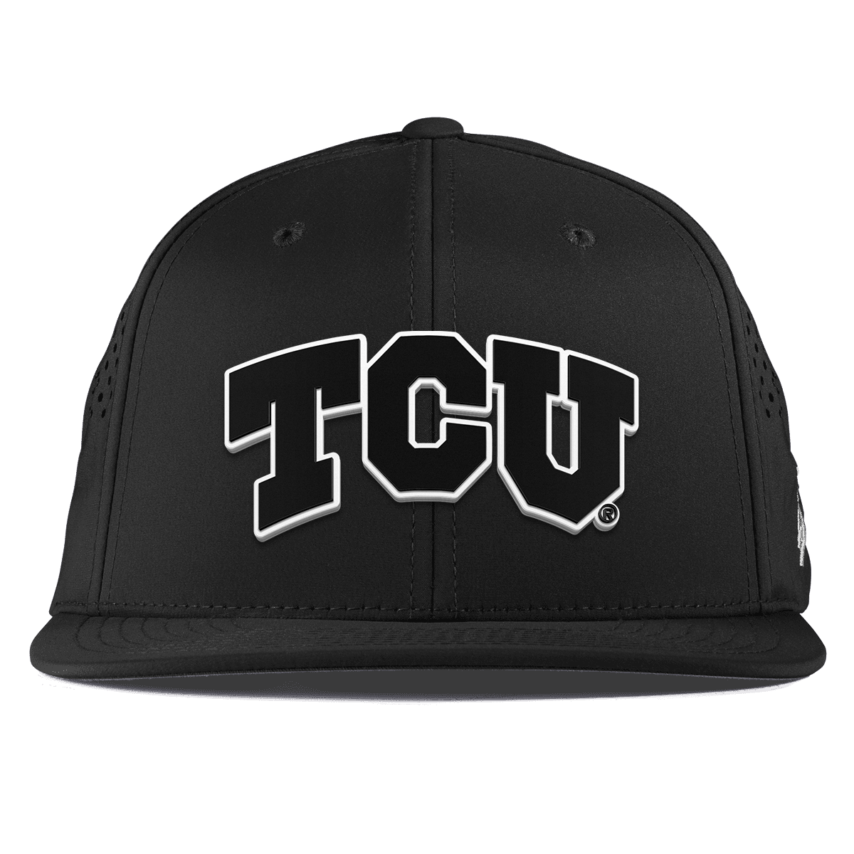 Texas Christian University "Vintage TCU Block" Flat Performance Black