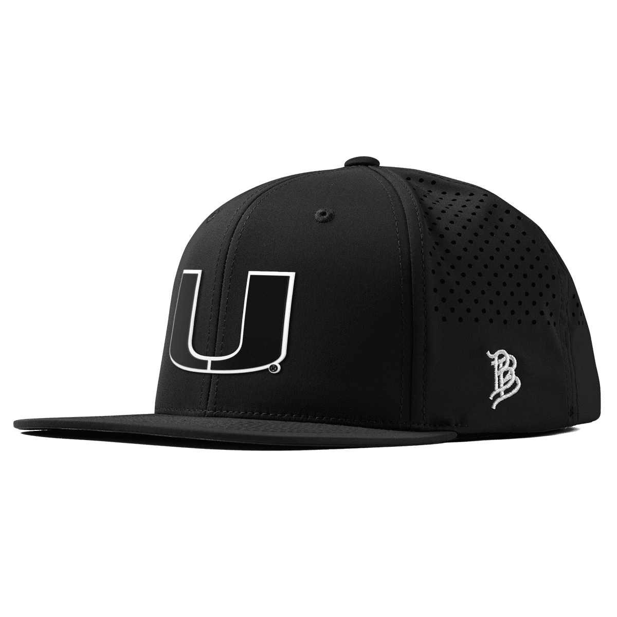 University of Miami "Vintage Miami Team Logo" Flat Performance Black