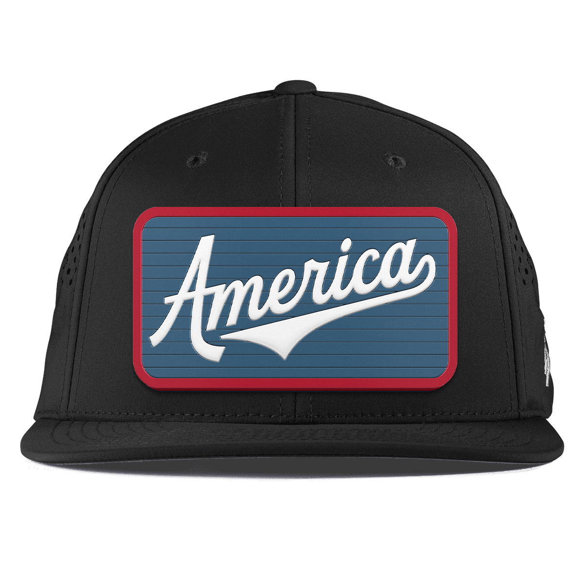 XL USA America Badge Flat Performance Black