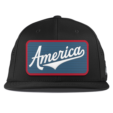 XL USA America Badge Flat Performance Black