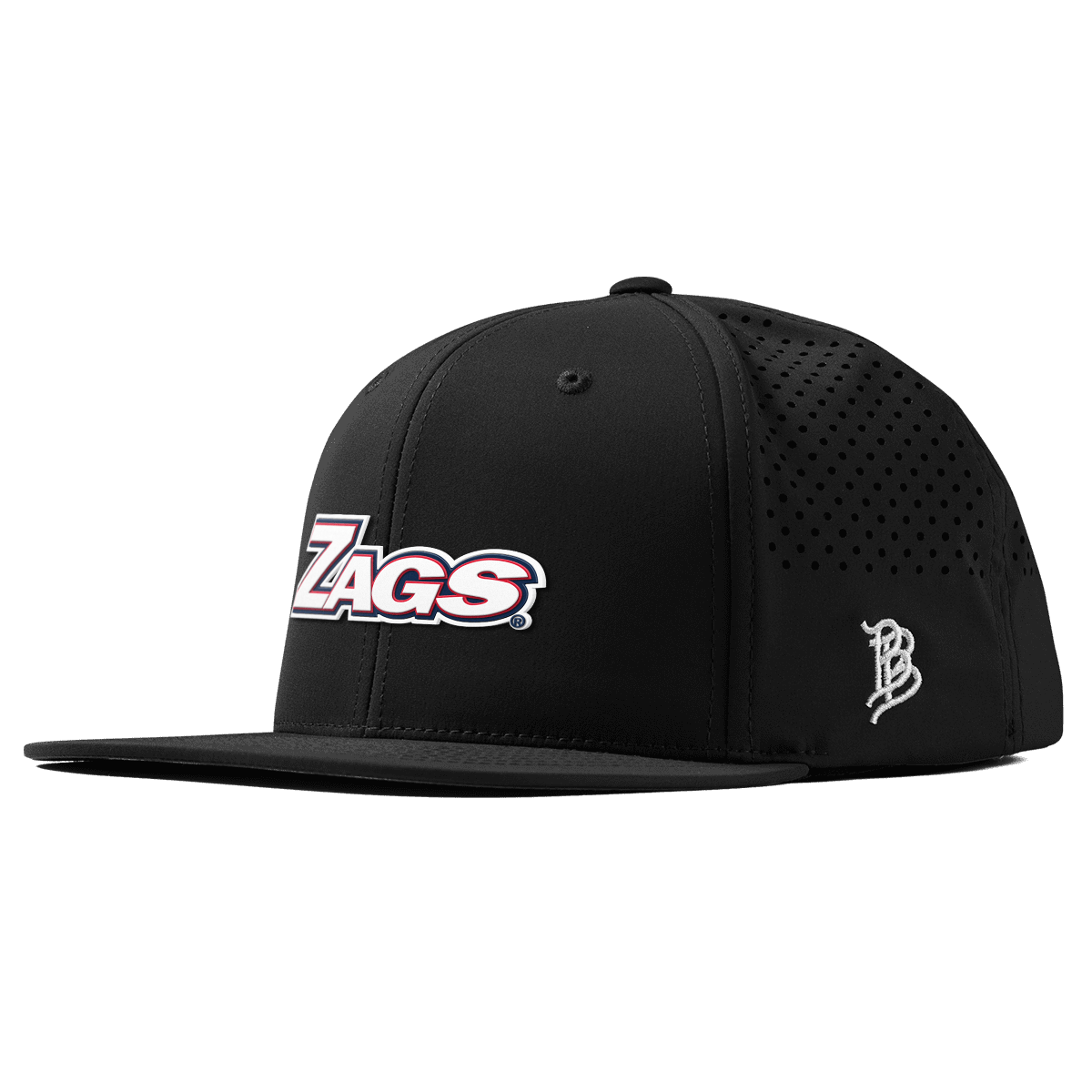 Gonzaga University "Zags Block" Flat Performance Black