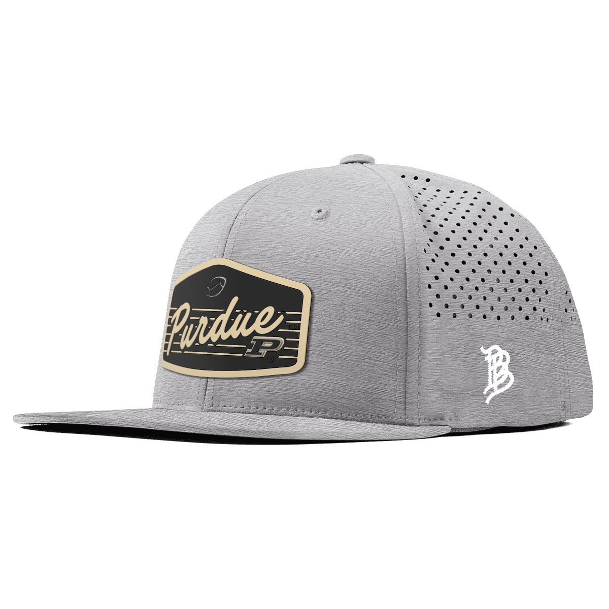 Purdue University "Boilermakers Football" Flat Performance Heather Gray