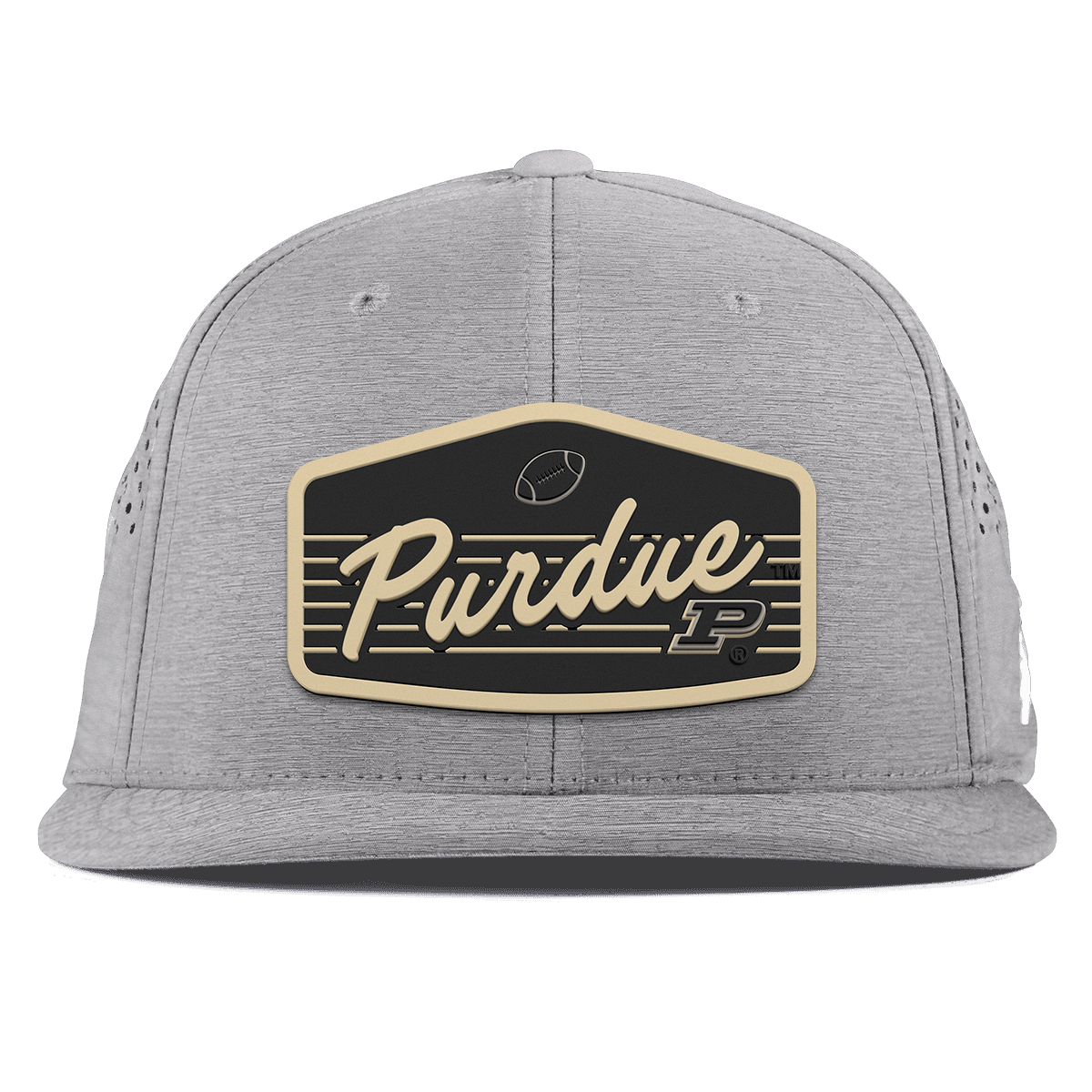 Purdue University "Boilermakers Football" Flat Performance Heather Gray