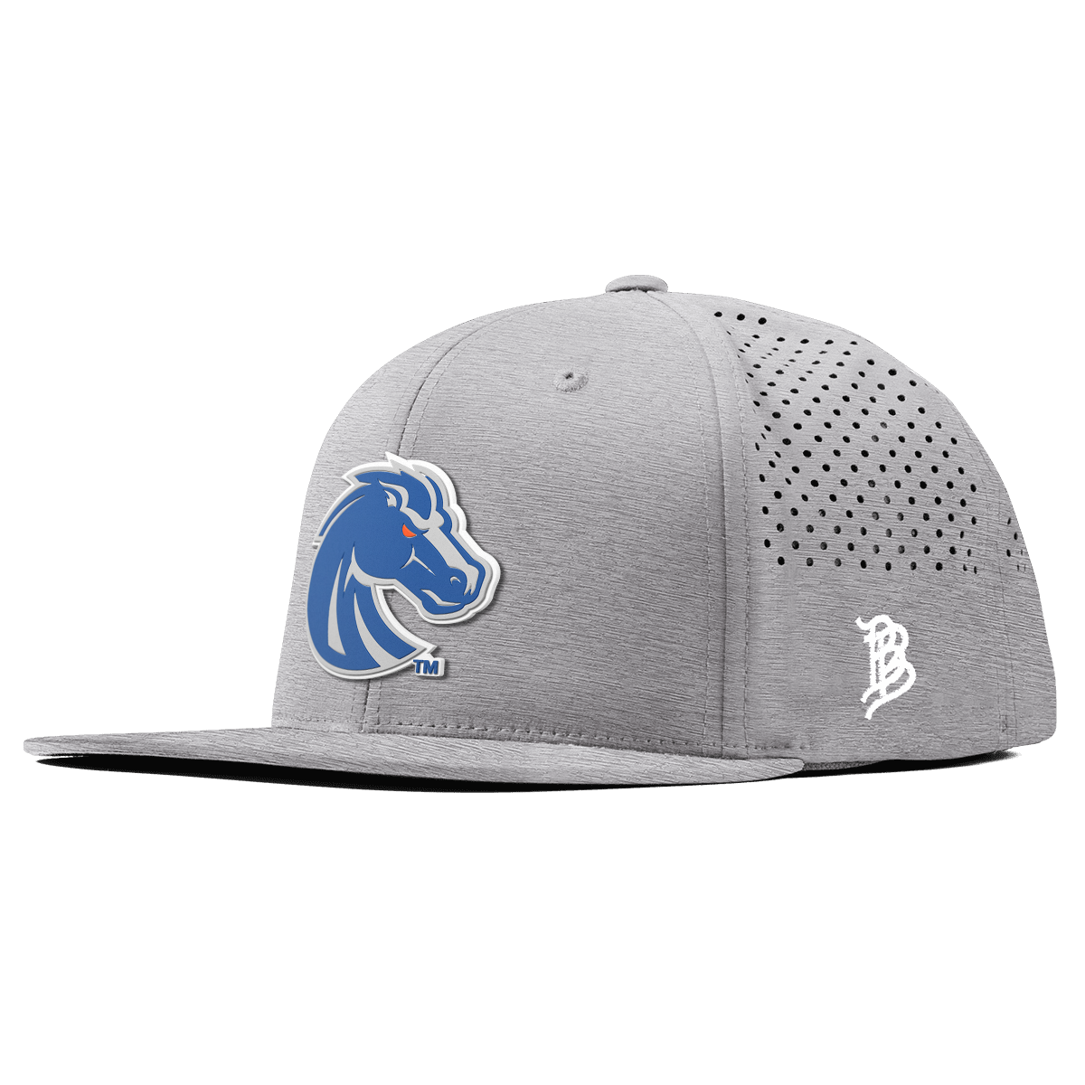 Boise State University "Boise State Broncos Gray" Flat Performance Heather Gray