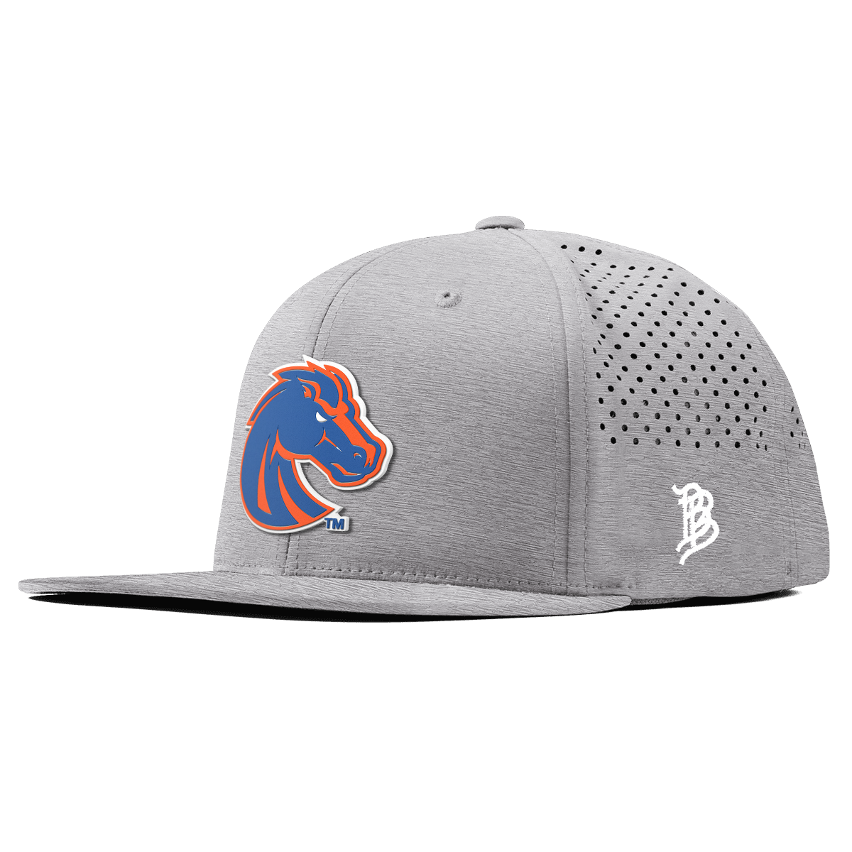 Boise State University "Boise State Broncos Orange" Flat Performance Heather Gray