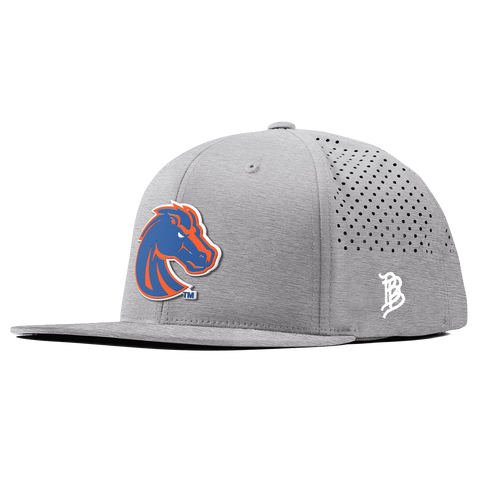Boise State University "Boise State Broncos Orange" Flat Performance Heather Gray