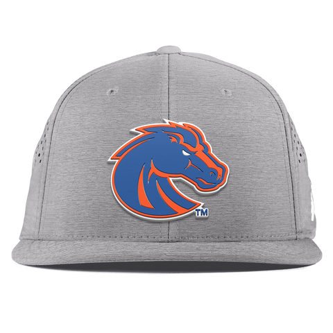 Boise State University "Boise State Broncos Orange" Flat Performance Heather Gray