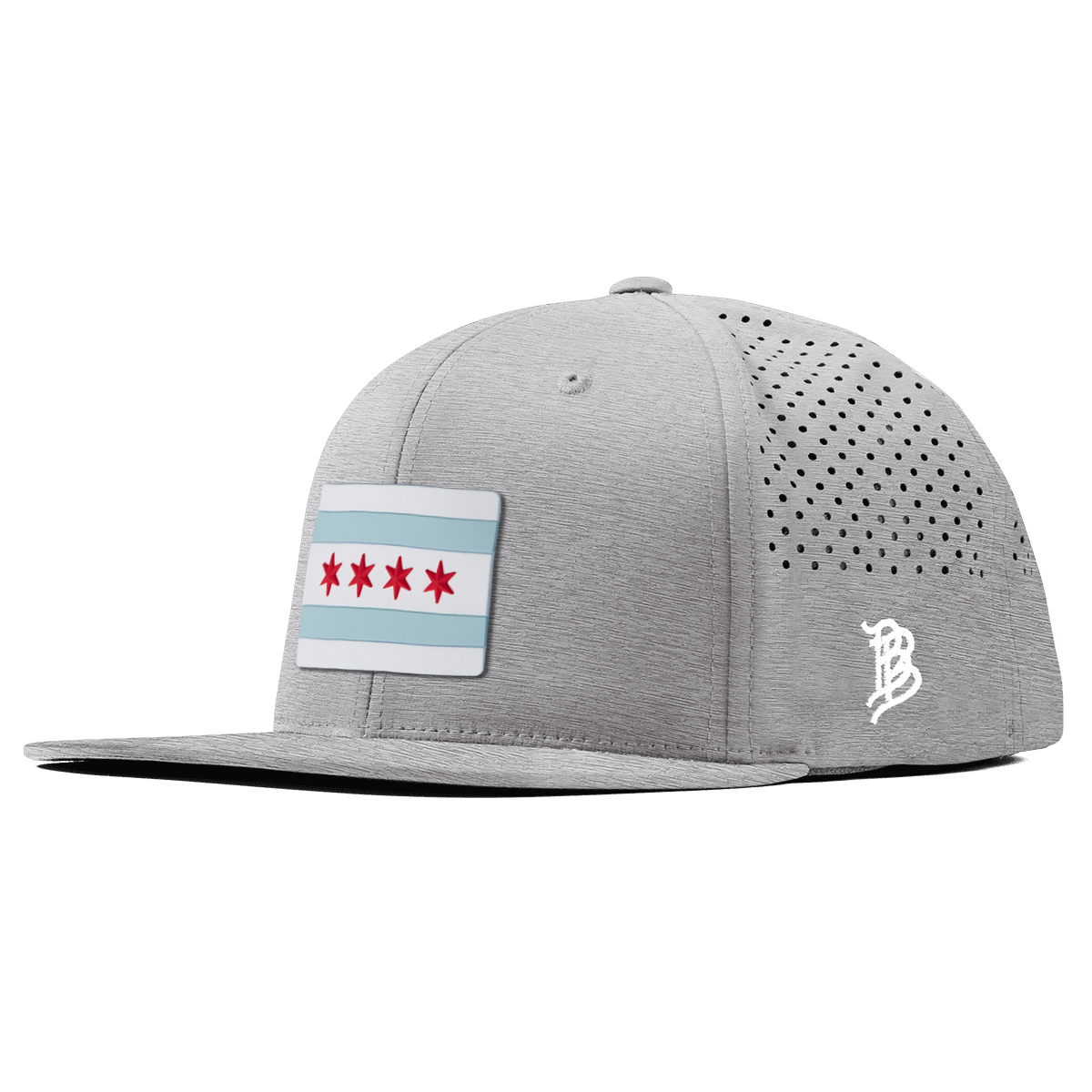 Chicago Flag Flat Performance Heather Gray