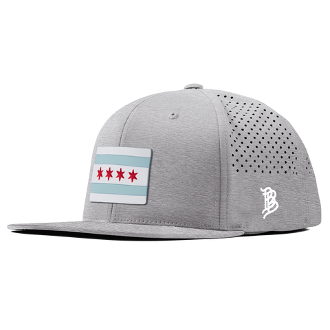 Chicago Flag Flat Performance Heather Gray