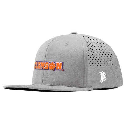 Clemson University "Clemson Block" Flat Performance Heather Gray