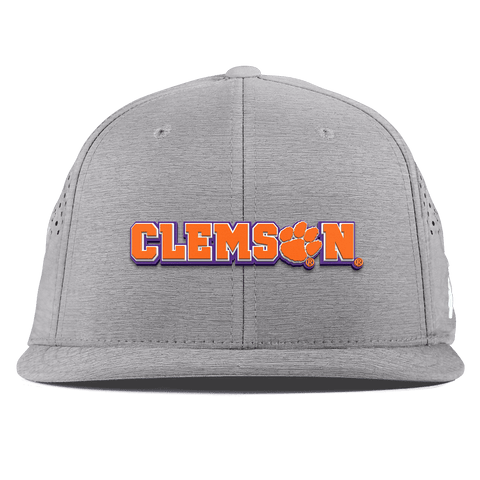 Clemson University "Clemson Block" Flat Performance Heather Gray
