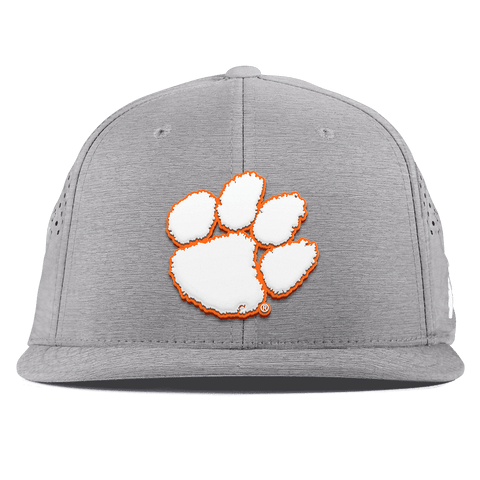 Clemson University "Clemson Tigers Paw" Flat Performance Heather Gray