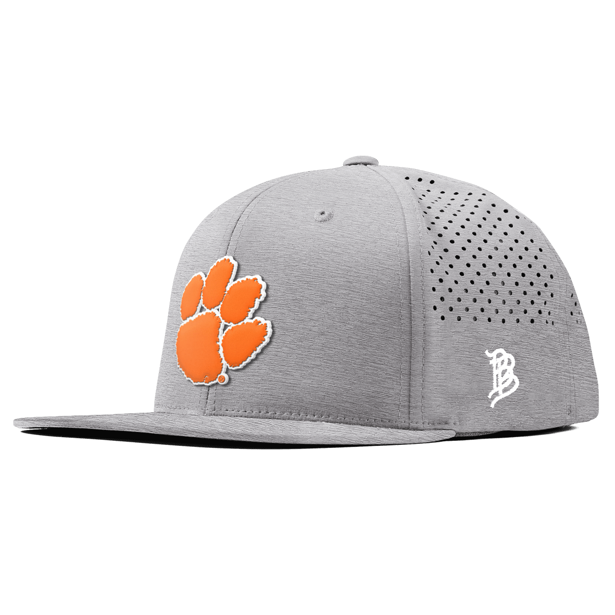 Clemson University "Clemson Tiger Paw" Flat Performance Heather Gray
