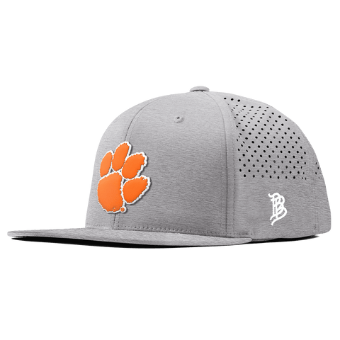 Clemson University "Clemson Tiger Paw" Flat Performance Heather Gray