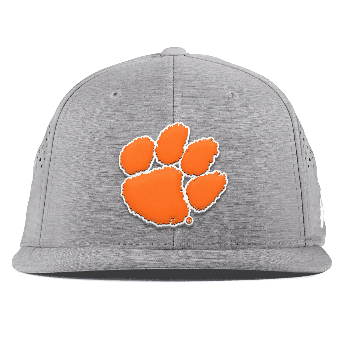 Clemson University "Clemson Tiger Paw" Flat Performance Heather Gray