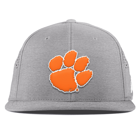 Clemson University "Clemson Tiger Paw" Flat Performance Heather Gray