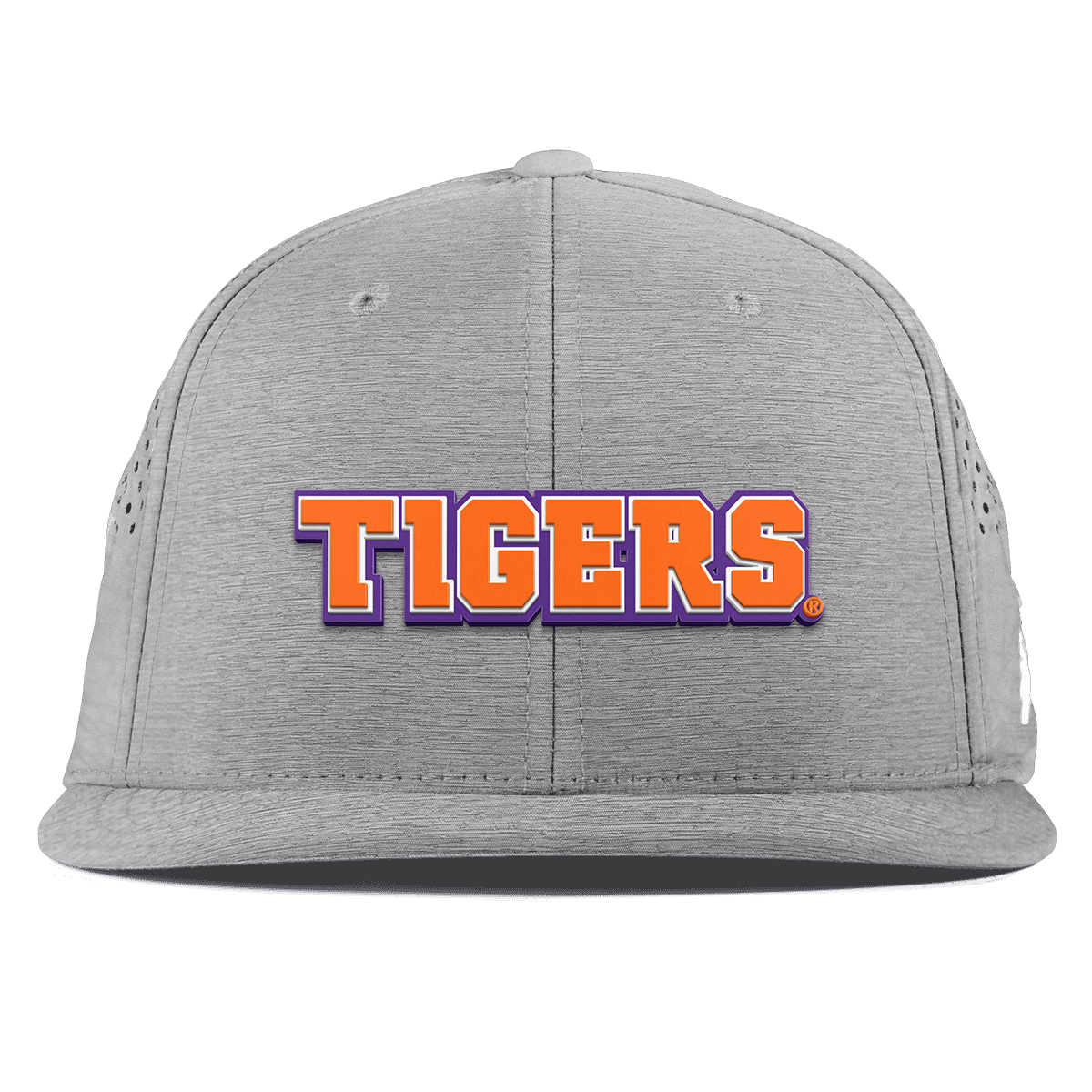 Clemson University "Clemson Tigers Block" Flat Performance Heather Gray