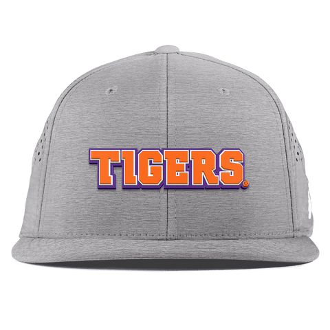 Clemson University "Clemson Tigers Block" Flat Performance Heather Gray