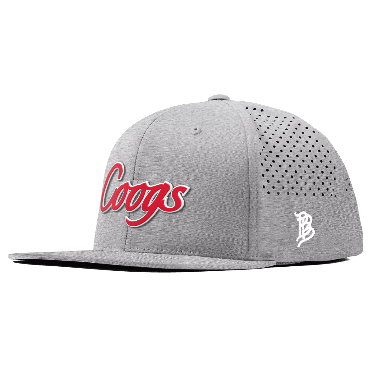 University of Houston "Coogs Script" Flat Performance Heather Gray