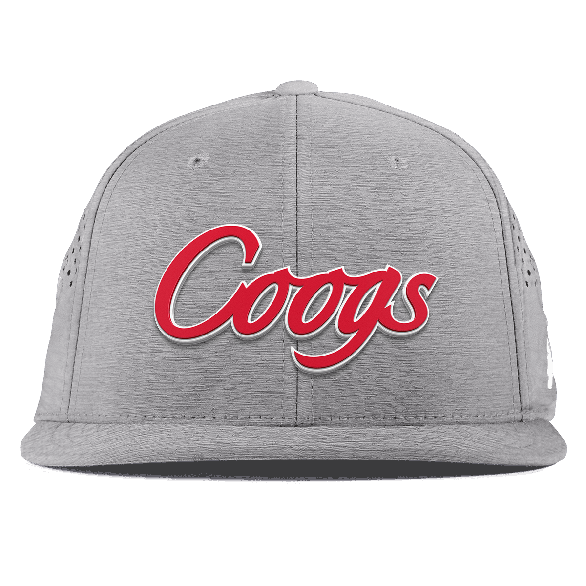 University of Houston "Coogs Script" Flat Performance Heather Gray