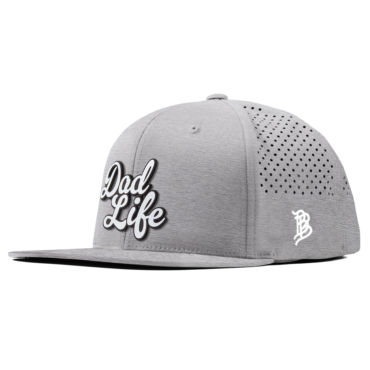 Dad Life Script Flat Performance Heather Gray